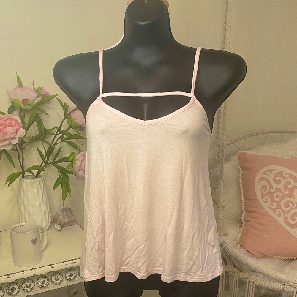 Boohoo Apricot Strappy Sexy Tank Top